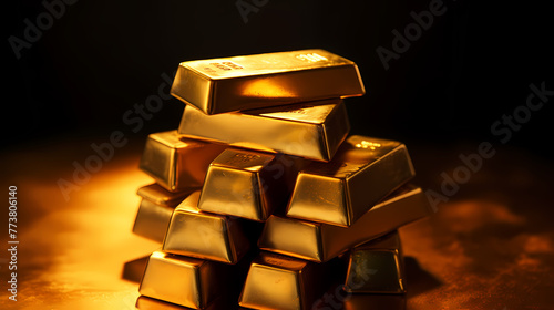 Stack of gold bars