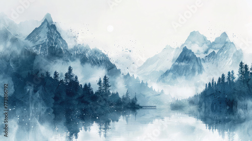 A stunning dream scene set against a snowy backdrop