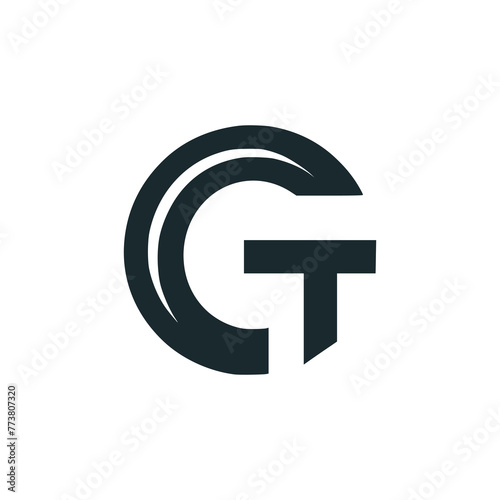 letter G and T combine professional logo vector illustration template design