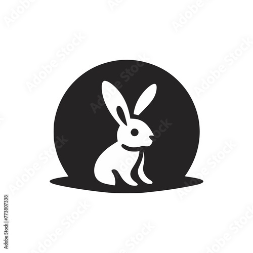 the rabbit hole logo vector illustration template design