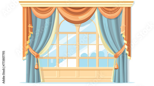 Curtains. interior textiles. window decoration