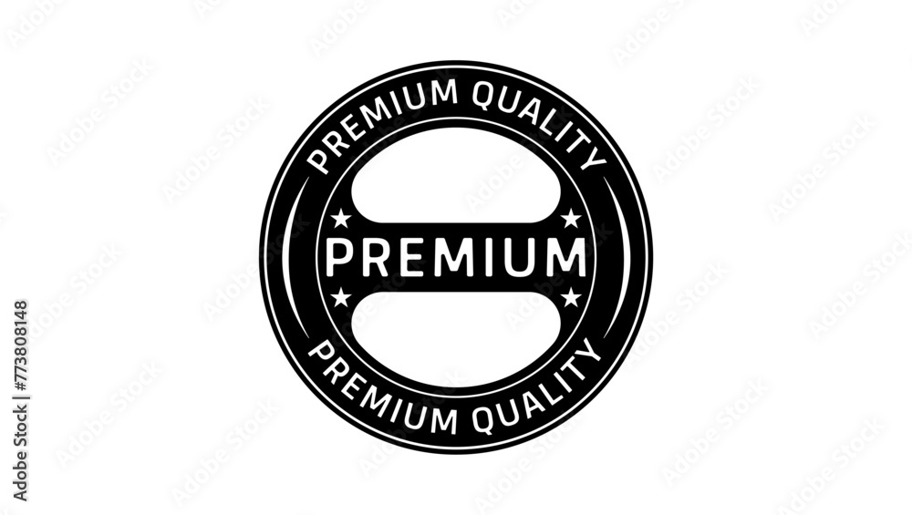 Premium quality stamp, black isolated silhouette