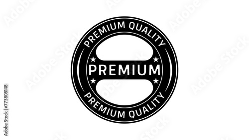 Premium quality stamp, black isolated silhouette