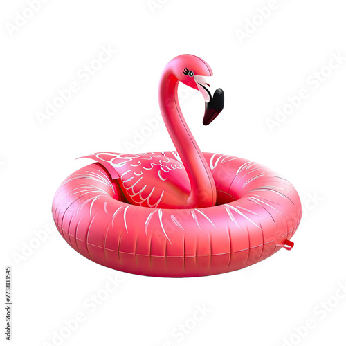 pool flamingo floater isolated on transparent background