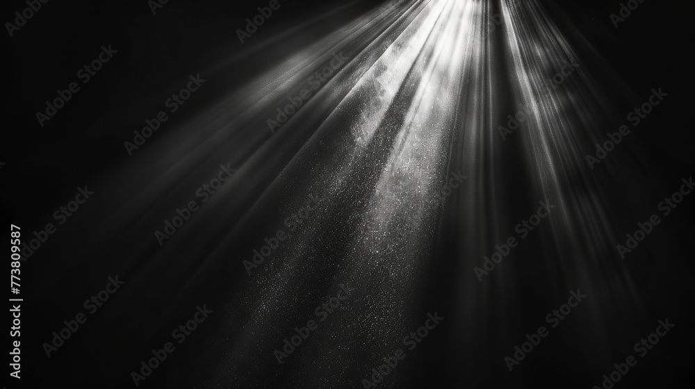 A pure black background with a beam of light shining in the middle A pure black background with a beam of light shining in the middle
