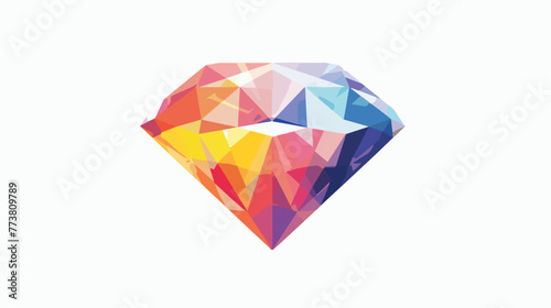 Diamond icon vector illustration Flat vector