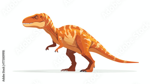 Dinosaur cartoon Flat vector isolated on white background