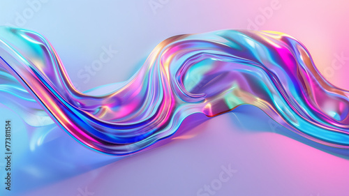 multicolor holographic liquid for backgroundю multicolored liquid object ona light background