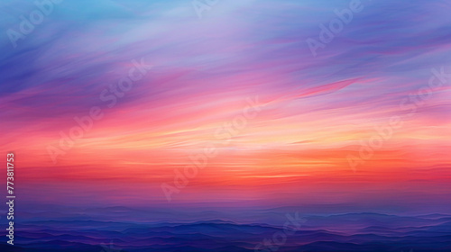 A symphony of sunset hues - from warm corals to fiery oranges to soft lavenders - pnted agnst the canvas of the night sky, creating a mesmerizing gradient that fills the horizon with beauty. © Hamza
