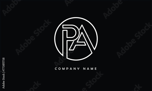 A, AP, P, A Abstract Letters Logo Monogram