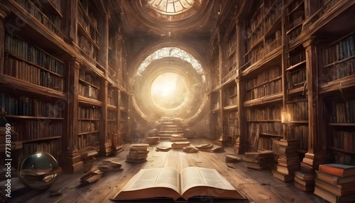 picture a library where books are portals to other upscaled 6