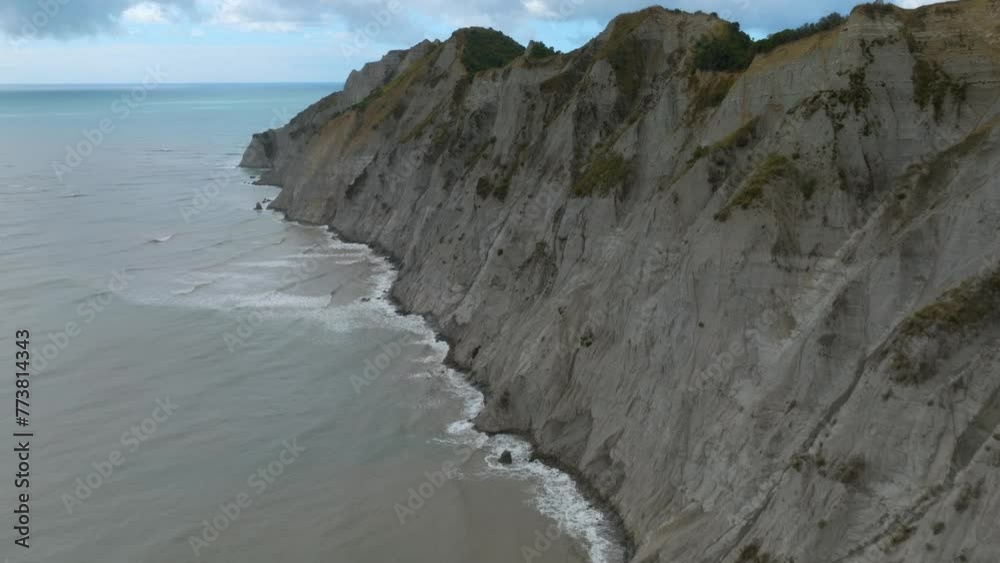 the sea cliff of Young Nicks Head in Poverty Bay, Gisborne, New Zealand.