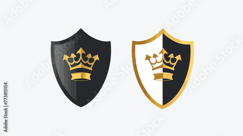 Shield Crown logo Shield and crown stock illustration