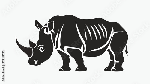 Rhinoceros icon or logo isolated sign symbol vector i
