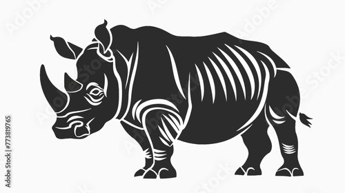 Rhinoceros icon or logo isolated sign symbol vector i