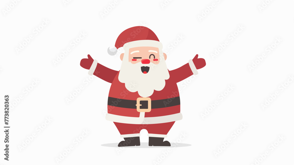 Santa claus Flat vector isolated on white background