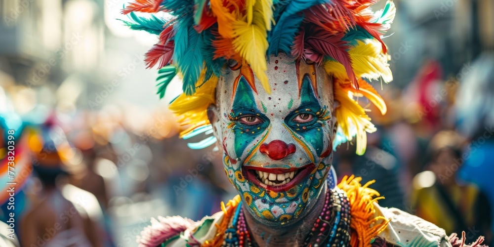 Fototapeta premium carnival parade on the street in Rio de Janeiro