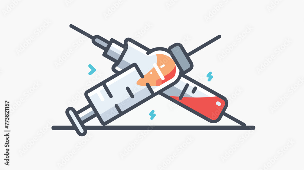 vector design of injection icon  flat vector isolated