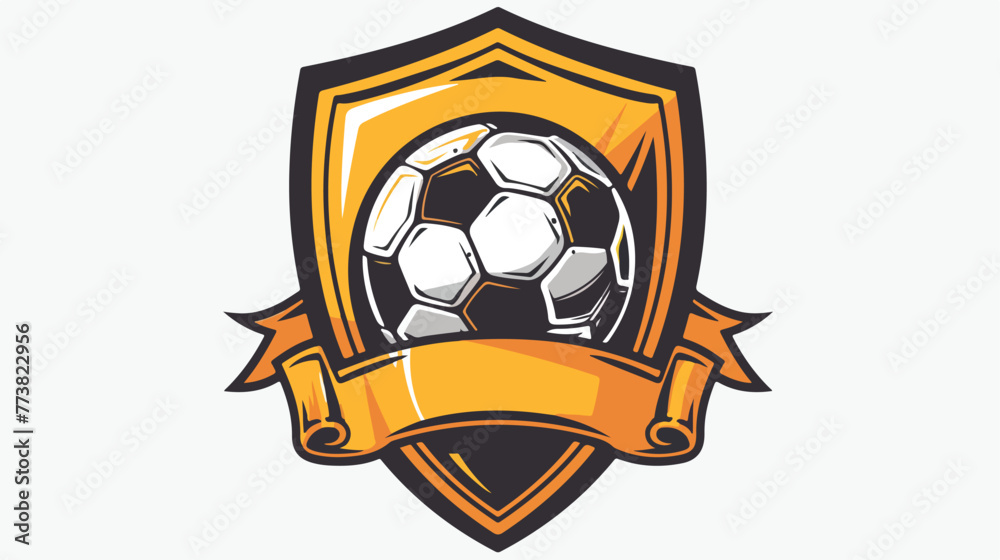 Fototapeta premium Soccer club emblem. Football badge shield logo soccer