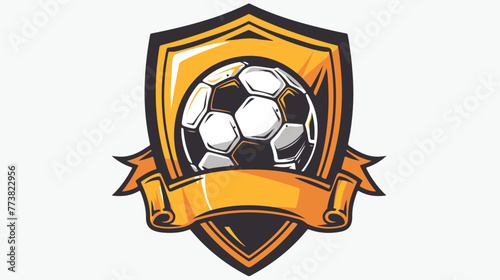 Soccer club emblem. Football badge shield logo soccer