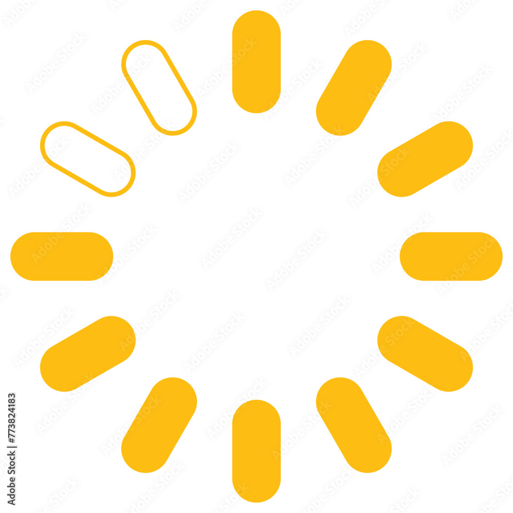 The progress of loading icon, processing of working sign, downloading symbol The progress of loading icon, processing of working sign, downloading symbol