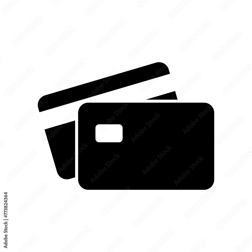 Credit card icon vector isolated on white background. Credit card icon vector isolated on white background.