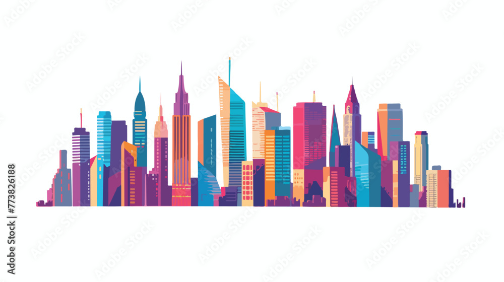 Urban cityview vector illustration Flat vector
