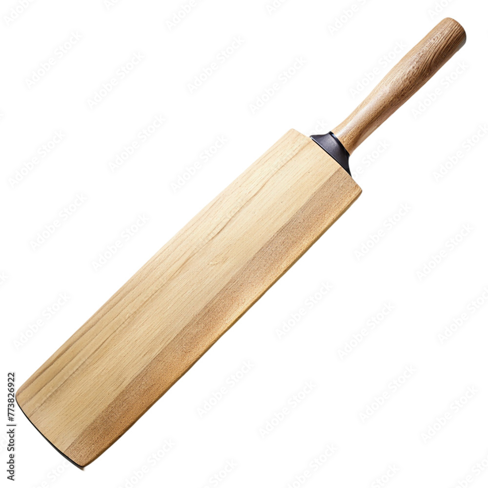 Wooden cricket bat, Isolated on transparent background