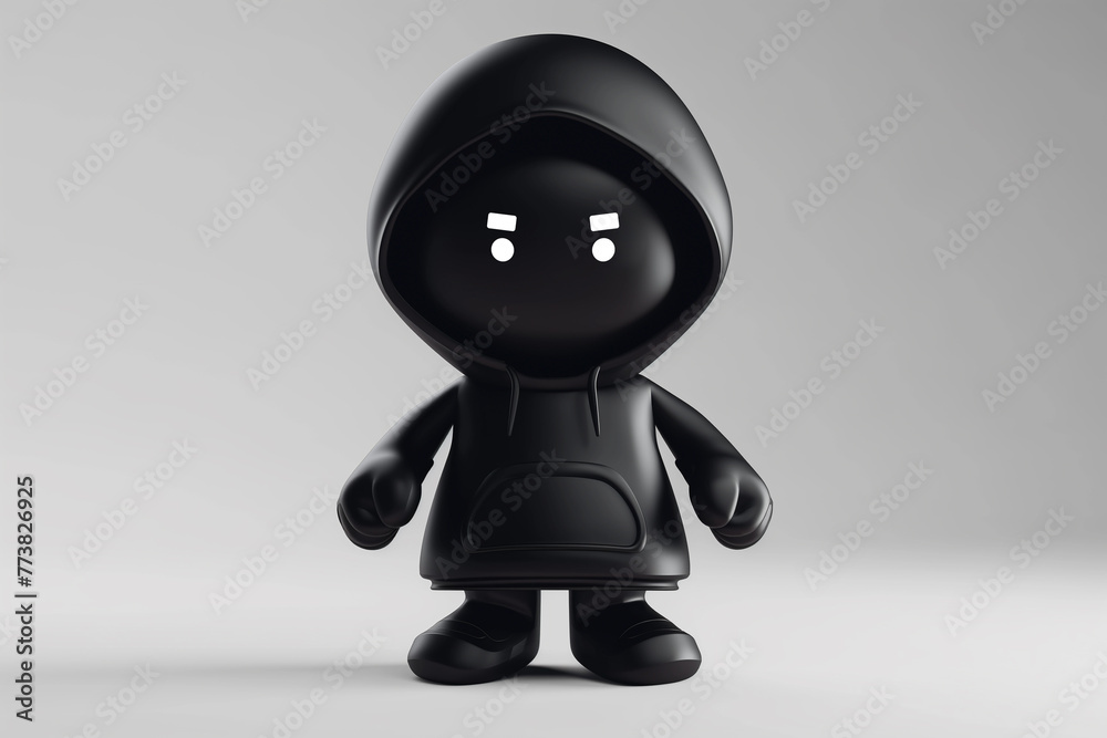 3D cyber security character in a solid one-color background around the developing codes. Isolated concept. Developer technology concept 3D cyber security character in a solid one-color background around the developing codes. Isolated concept. Developer technology concept