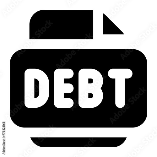 debt icon for illustration