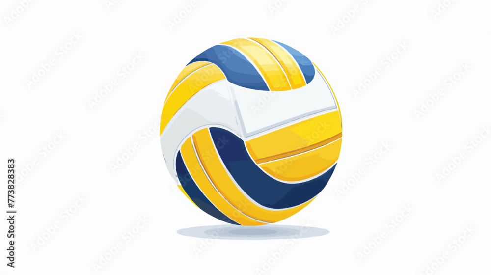 Volleyball ball design Flat vector isolated on white