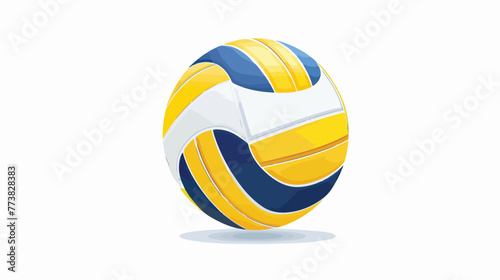 Volleyball ball design Flat vector isolated on white