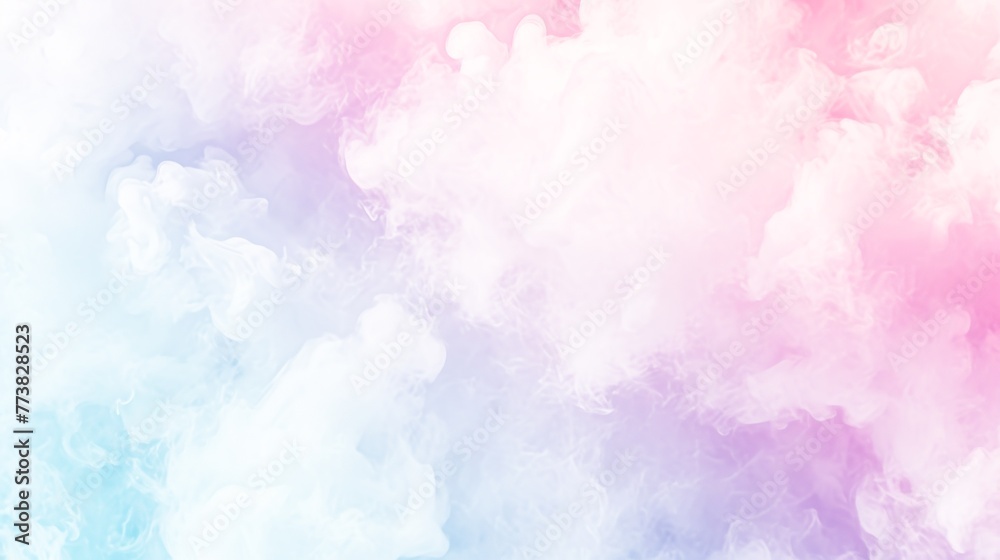 A close up of a pink and blue cloud background