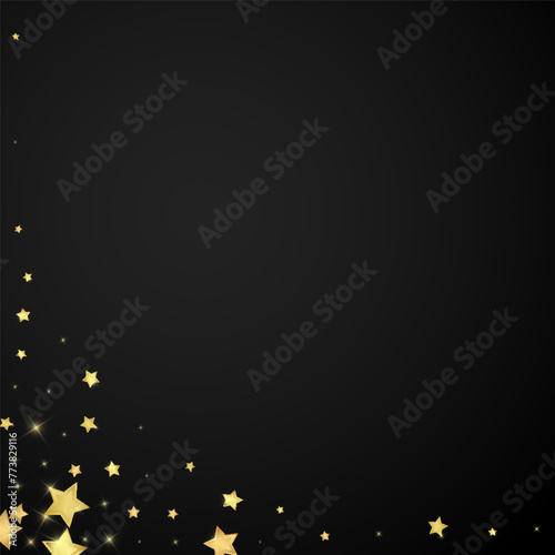 Magic stars vector overlay.  Gold stars scattered