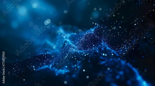 Abstract Background Dark blue and glow particle