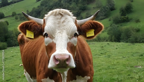 A Cow With A Contented Expression Chewing Cud