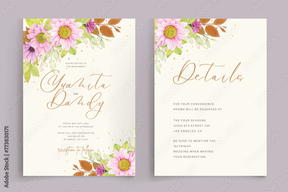 pink floral hand drawn background and frame card design pink floral hand drawn background and frame card design