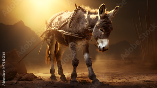 Donkeys at Work, Pulling Carts Through Rugged mountains Landscapes, Donkey and Their Vital Role