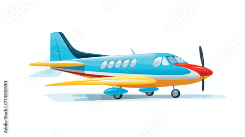 Vector plane decorative airplane isolated on white 