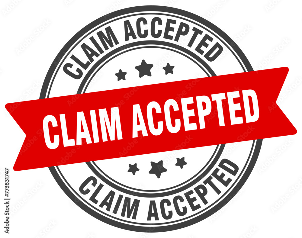 claim accepted stamp. claim accepted label on transparent background. round sign claim accepted stamp. claim accepted label on transparent background. round sign