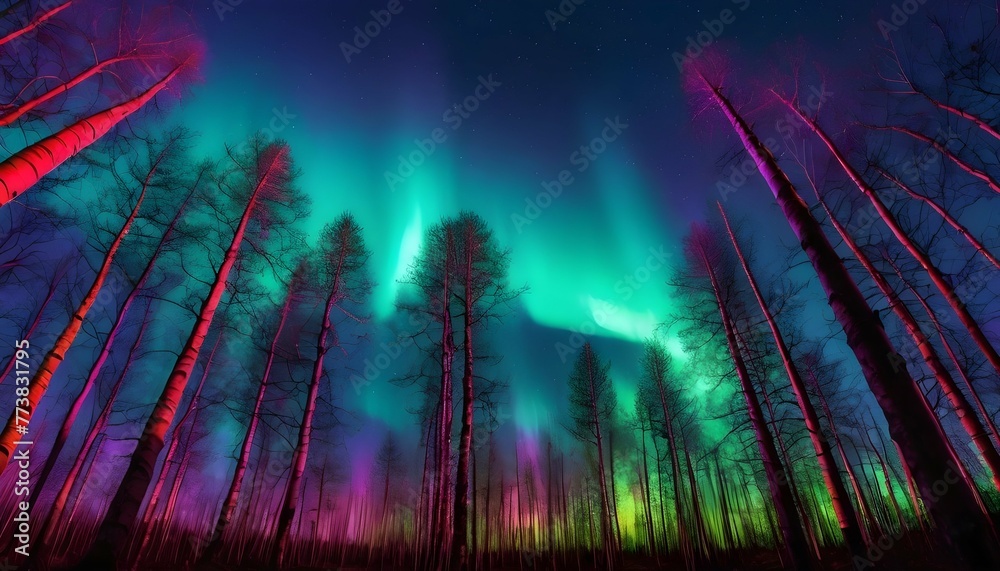 A Forest Of Luminescent Trees Their Leaves A Kal