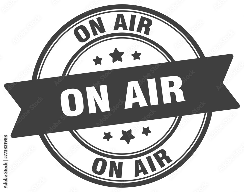 on air stamp. on air label on transparent background. round sign on air stamp. on air label on transparent background. round sign