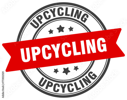 upcycling stamp. upcycling label on transparent background. round sign