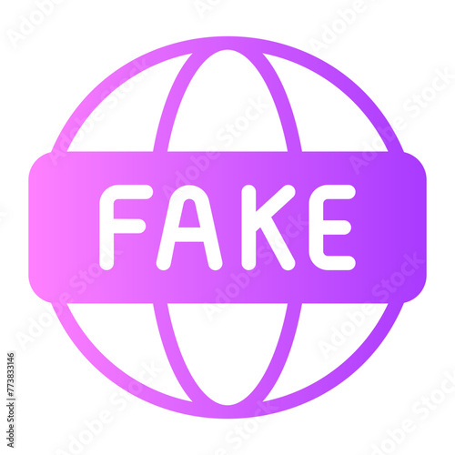 fake news gradient icon