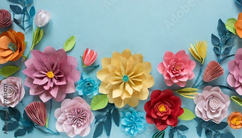 Vibrant Paper Blossoms: A Spectrum of Handmade Flowers"