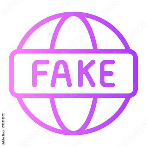 fake news gradient icon