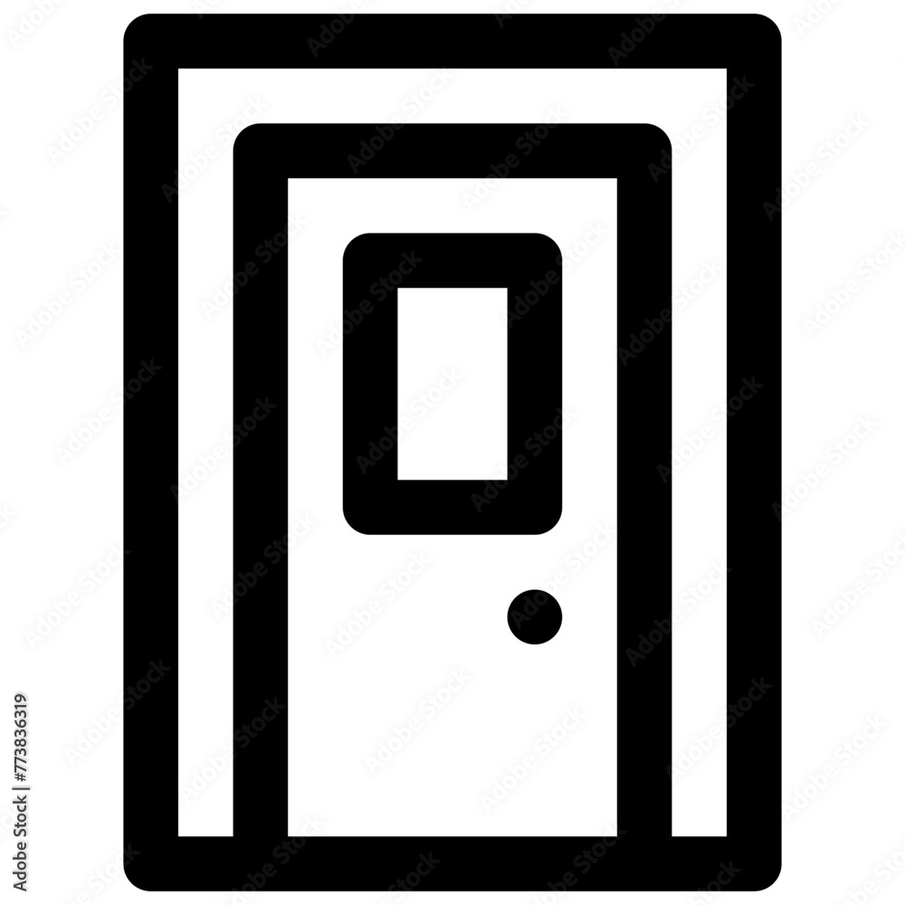 Lookin' Out My Back Door. Editable stroke vector icon. Lookin' Out My Back Door. Editable stroke vector icon.