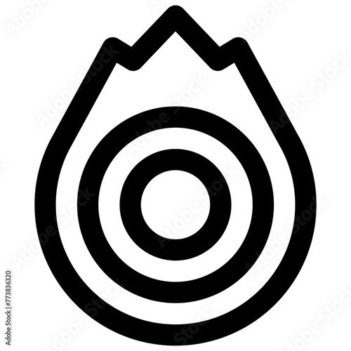 Ring of Fire. Editable stroke vector icon.