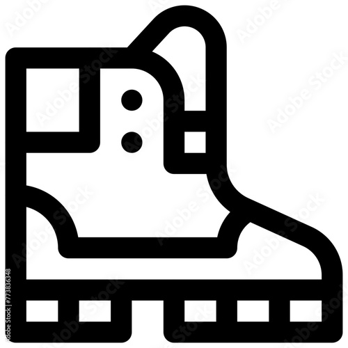 These Boots are Made for Walking. Editable stroke vector icon.
