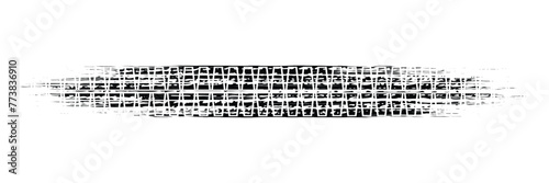 Auto tire tread grunge element. Car and motorbike tire patterns, wheel tire tread marks. Black tire print. Vector illustration isolated on white background. Vector Illustration